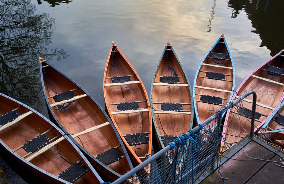 rowing boats