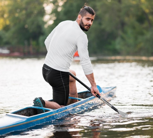 rowing man